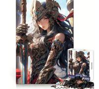 Puzzle Valkyrie Guerrière 1000 Pièces Développe Les capacités cognitives Passe-Temps paisible Solide Cadeau de Noël Unique (50x75cm)