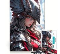 Puzzle Valkyrie Guerrière pour Adultes,1000 Pièces,Jeu de Mémoire et de Sensation,Découpe Nette,Composants Robustes,Cadeau Unique pour Soulager Le Stress (38x26cm)