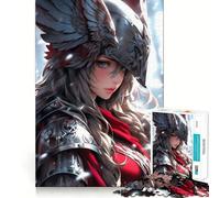 Puzzle Valkyrie Warrior Girl pour Adultes,1000 pièces,Jeu de réflexion Amusant,Technologie de découpe Laser avancée,défi Stimulant pour Passer Le Temps (50x75cm)