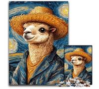 Puzzle Van Gogh Alpaga 1000 pièces, Puzzle Stimulant, Jeu Familial interactif, adapté aux 14 Ans et Plus, 50x75cm/19,68x29,52 Pouces