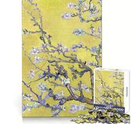 Puzzle Van Gogh Amandiers en Fleurs 1000 pièces pour Adolescents, développement de la réflexion et évasion, Bords Nets, Cadeau de Noël (38x26cm)