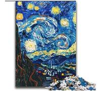 Puzzle Van Gogh Ciel Nocturne 2000 Pièces pour Adultes et Adolescents, Jeux Éducatifs à Faire Soi-Même avec Affiche et Fiche de Questions pour Les 14 Ans et Plus (70x100cm)