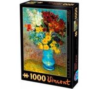 Puzzle Van Gogh Fleurs dans un vase bleu 1000 pieces Jaune G