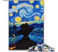 Puzzle Van Gogh Night Sky 1000 pièces pour Adolescents et Adultes, Jeu Familial Anti-Stress, défi Difficile, Superbes Cadeaux et Jouets (26x38cm)