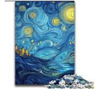 Puzzle Van Gogh Night Sky 2000 pièces pour Adultes, pour Les Vacances à la Maison, Anti-Stress et pour renforcer l'amour Entre Couples 70x100cm