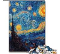 Puzzle Van Gogh Night Sky Black Cat 1000 pièces pour Adultes, Cadeaux pour 14 Ans et Plus Entraînez Votre Cerveau et Vos Mains Cadeaux de Noël (26x38cm)