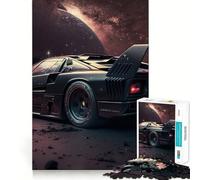 Puzzle Vantablack Streetcar 1000 pièces Un Train Imaginaire Amusant aux découpes nettes et aux Composants Robustes Un Divertissement captivant pour des Moments de détente à la Maison (38x52cm)