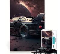 Puzzle Vantablack Streetcar pour Adultes,1000 pièces,Jeu de mémoire et de réflexion,découpe Laser pour Un Assemblage Parfait,Cadeau Unique pour soulager Le Stress (50x75cm)