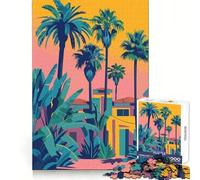 Puzzle Vaporwave Beverly Hills pour Adultes, 1000 pièces, pour se remémorer Le passé, Un Cadeau mémorable et agréable à réaliser (50x75cm)