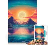 Puzzle Vaporwave Sunset de 1000 pièces pour Adolescents activité ludique et stimulante pour développer Ses capacités mentales,Taille Uniforme,pièces précises,idéale pour Une activité relaxante