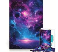 Puzzle Vector Space Poster 1000 pièces pour Adolescents Jeu de mémoire Amusant,Propre et sans Couture Activité de Groupe relaxante en intérieur (38x26cm)
