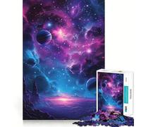 Puzzle Vector Space Poster 1000 pièces pour Adultes Jeu Amusant et ressourçant Assemblage sûr et Solide Activité familiale idéale pour Les soirées (38x52cm)