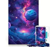 Puzzle Vector Space Poster 1000 pièces pour Adultes Jeu de mémoire Amusant Assemblage sûr et Solide Activité familiale Amusante en soirée (38x26cm)