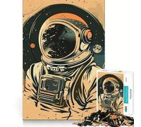 Puzzle vectoriel Astronaute 1000 pièces,Jeu de Construction Focus,Assemblage sécurisé et Solide,Jouet d'intérieur pour Les Vacances (38x26cm)