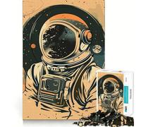 Puzzle vectoriel Astronaute 1000 pièces,Jeu de réflexion,Assemblage Stable,pièces Qui ne bougent Pas,Passe-Temps agréable pour Les Longs Week-Ends (50x75cm)