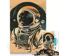 Puzzle vectoriel d'astronaute,1000 pièces,Jeu de mémorisation mentale,découpe de Haute précision,activité Manuelle,défi cérébral interactif pour la Maison (38x52cm)
