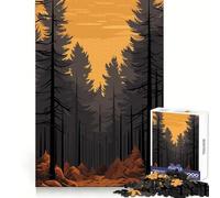 Puzzle vectoriel Forêt 1000 pièces pour Adultes Exercice cognitif Plaisir décontracté Bords Nets Cadeau mémorable (50x75cm)