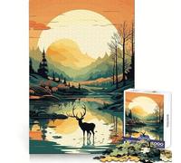 Puzzle vectoriel Forêt Sauvage 1000 pièces pour Adolescents Stimule l'agilité cérébrale Passe-Temps agréable Assemblage sécurisé Cadeau de Noël idéal (50x75cm)