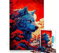 Puzzle vectoriel Loup 1000 pièces Jeu Stimulant Le Cerveau,Assemblage Parfait,Divertissement Confortable à l'intérieur pour Tous (38x26cm)