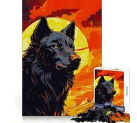 Puzzle vectoriel Loup 1000 pièces pour Adultes Mémoire aiguisée, évasion sereine, Bords Nets, (50x75cm)