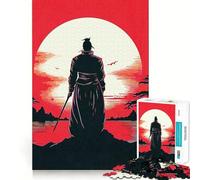 Puzzle vectoriel samouraï 1000 pièces pour Adolescents, Jeu de logique et de Train, décoration Murale légère et relaxante aux découpes Lisses (50x75cm)