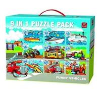 Puzzle vehicules droles de 9 en 1 bits 12 50 250 pieces - GENERIQUE multicouleur G