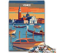 Puzzle Venise au crépuscule 1000 pièces pour Adolescents, Jeu Familial Anti-Stress, défi Difficile, Cadeaux pour Amis et Famille 2000 pièces (70x100cm)
