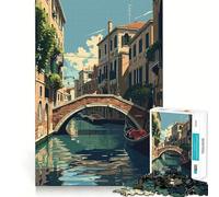 Puzzle Venise Italie 1000 pièces Découpe Laser pour Un Assemblage Parfait Activité de Partage et de Concentration idéale pour Les Proches (50x75cm)