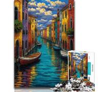 Puzzle Venise, Italie 1000 pièces pour Adultes, Jeu éducatif, Jouet de défi, décoration Murale, Cadeaux d'anniversaire et de Noël Uniques 38x26cm