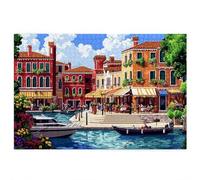 Puzzle Venise, Puzzle 1000 Pièces Adultes, Puzzles 1000 Pièces Paysage, Puzzles Bois de Qualité Supérieure avec Une Boîte d'Emballage Exquise, pour Décoration Murale, Cadeau Femme, Cadeau Homme, -4294