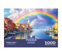Puzzle Venise, Ville Aquatique 1000 Pieces pour Adultes,Paysage Canal Un Jeu De Dexérité Très Difficile Puzzle Éducatif l'art De La Décoration Moderne 70x50cm/1000pcs