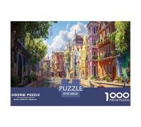 Puzzle Venise Ville d'eau Classiques Jouets Défi Gifts for Family Lagune Adulte 1000 Pièces Décoration Murale Adultes Et Enfants 38x26cm/1000pcs
