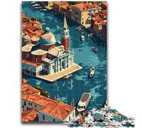 Puzzle Venise Vue du Ciel 1000 pièces pour Adolescents et Adultes, Jeu Stimulant et interactif en Famille, 1000 pièces (50x75cm)