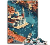 Puzzle Venise Vue du Ciel 1000 pièces pour Adultes, stimule Le Cerveau, stimule la Patience, Jeu de défi Unique 2000 pièces (70x100cm)