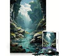 Puzzle Verdant Gorge Sérénité 1000 pièces pour Adolescents, clarté d'esprit, Distraction Douce, Cadeau de Noël idéal (38x26cm)