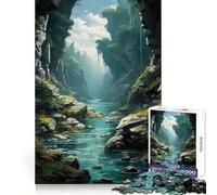 Puzzle Verdant Gorge Sérénité pour Adultes, 1000 pièces, Exercice Mental, évasion Tranquille, (50x75cm)