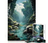 Puzzle Verdant Gorge Serenity 1000 pièces pour Adultes Exercice cognitif Plaisir décontracté sans Bords Rugueux Cadeau mémorable (38x52cm)