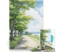 Puzzle Verdant Way 1000 pièces,Jeu de Concentration mentale,découpe de précision,Bords Lisses,activité captivante pour des soirées tranquilles (38x26cm)