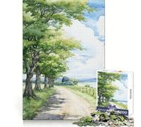 Puzzle Verdant Way 1000 pièces pour Adolescents Entraînement Intelligent, Loisirs calmes, découpe Impeccable, Joli Cadeau (38x52cm)