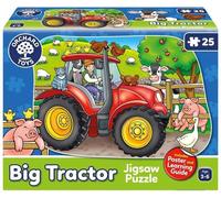 Puzzle - VERGER - Le tracteur - Multicolore - Rouge - 3 ans et plus