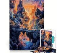 Puzzle vers l'autre Monde 1000 pièces pour Adolescents, Jeu d'exercice Mental, Design Amusant et Relaxant, 38x26cm