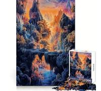 Puzzle vers l'autre Monde 1000 pièces pour Adolescents, Jeu d'exercice Mental, Design Amusant et Relaxant, 38x26cm
