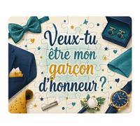Puzzle Veux-tu être Mon garçon d'honneur ? | nœud Papillon Vert | 30 Pièces 24 × 19 cm Carton Brillant 2 mm | Message à Reconstituer Annonce Surprise | Cadeau Anniversaire Noël