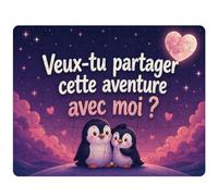 Puzzle Veux-tu Partager Cette Aventure avec Moi ? | 30 Pièces 24 × 19 cm Carton Brillant 2 mm | Message à Reconstituer Annonce Surprise | Cadeau Anniversaire Noël