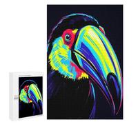 Puzzle Vibrant Toucan Portrait, 1000 PCS, Activité Créative À La Maison, pour Se Concentrer Tout en Partageant Un Moment Détendu