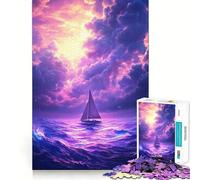 Puzzle Viby Bateau à Voile 1000 pièces Jeu de mémorisation mentale Découpe de Haute précision Défi cérébral interactif pour la Maison (50x75cm)