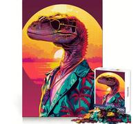 Puzzle Vice City Dino 1000 pièces pour Adultes Stimulation Cognitive et mémoire Relaxation Facile Bords Nets Cadeau Unique (38x26cm)