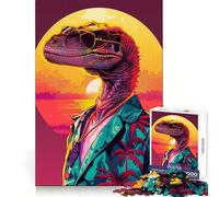 Puzzle Vice City Dino pour Adolescents, 1000 pièces, activité relaxante et stimulante, Bords Nets, Cadeau de Noël (38x52cm)