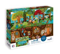 Puzzle Vie dessus vie dessous 2x 24 Pièces