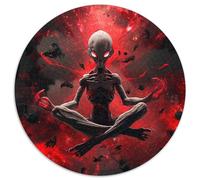 Puzzle Vie Extraterrestre 1000 Pièces pour Adultes Enfants Jeu ÉduChatif Puzzle Alien en Méditation Cadeau Adulte DéCoration 1000pcs (67.5x67.5cm)